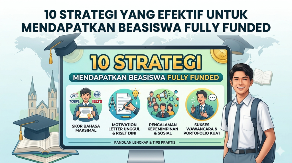strategi efektif mendapatkan beasiswa fully funded