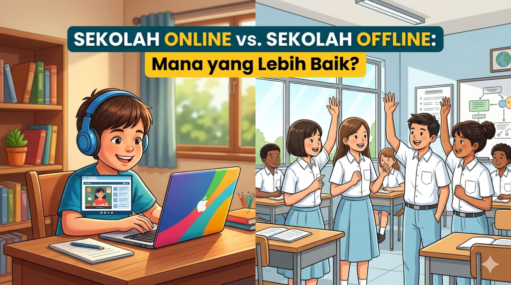 Sekolah Online vs Sekolah Offline