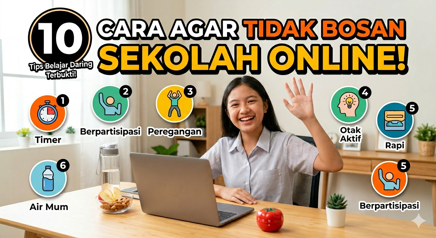 cara agar tidak bosan saat sekolah online
