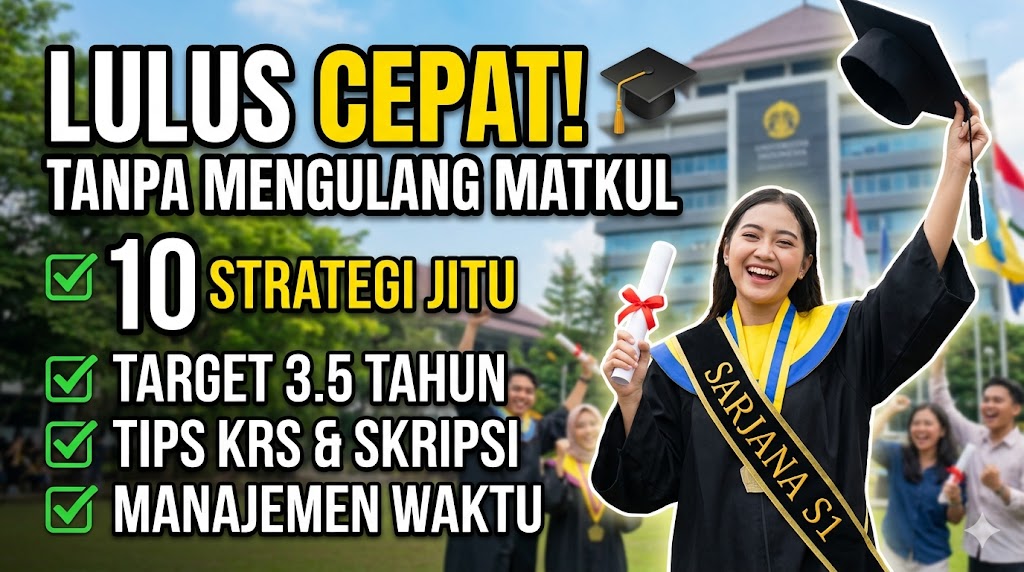 Strategi lulus cepat tanpa mengulang mata kuliah.